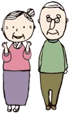 老夫婦のイラスト